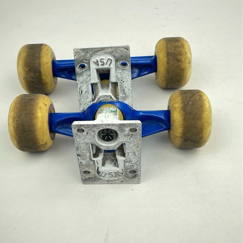 Camiones de monopatín Venture vintage azul blanco con ruedas - Imagen 8 de 11