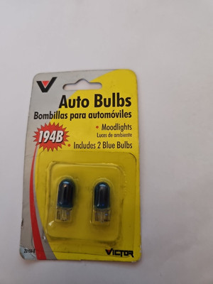 NOS VICTOR AUTO BULBS BLUE 12V INSTRUMENT LIGHTS 194B pack of 2 es177