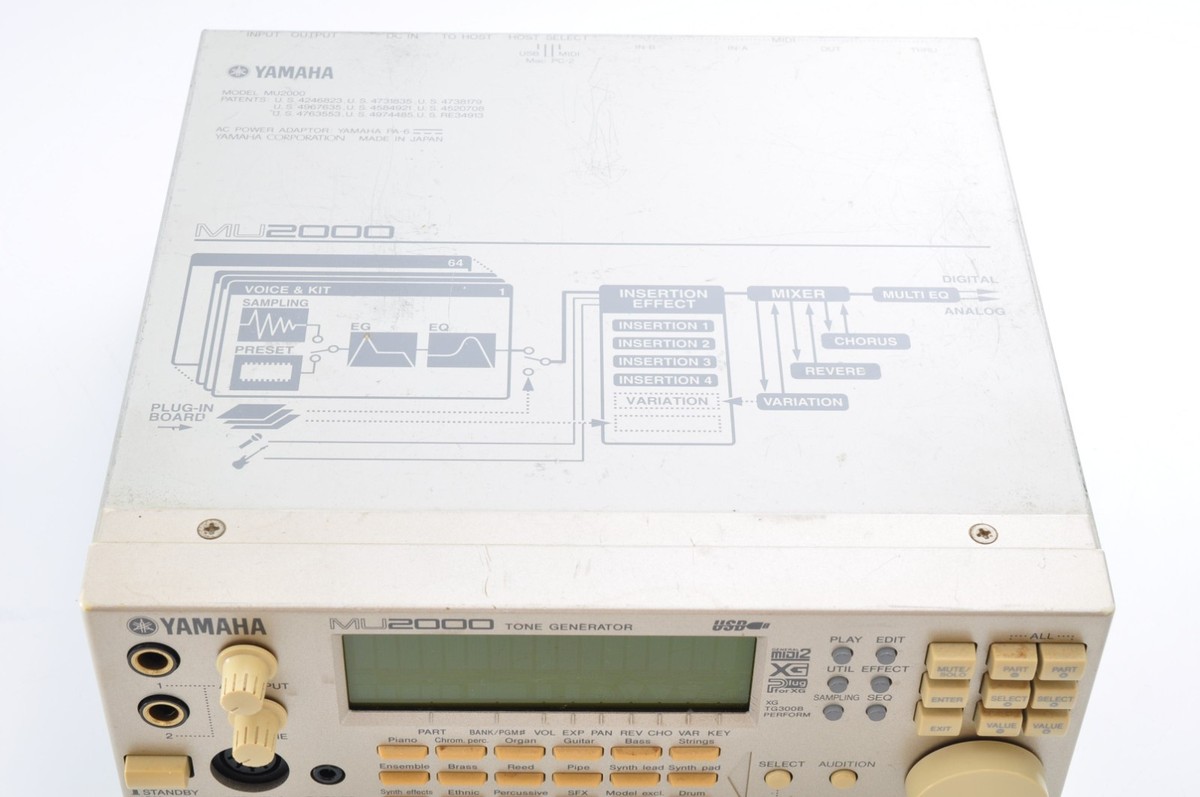 YAMAHA MU2000 Tone Generator Made in Japan w/Adapter Working