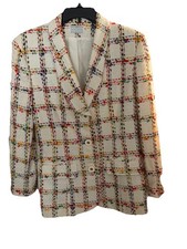Women  s Vintage 80s/90s Doncaster Multicolor Tweed Blazer, Made In USA , Size 12