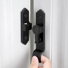 90 Degree Black Barn Door Lock Flip Gate Latch With Handle Heavy Sliding Door