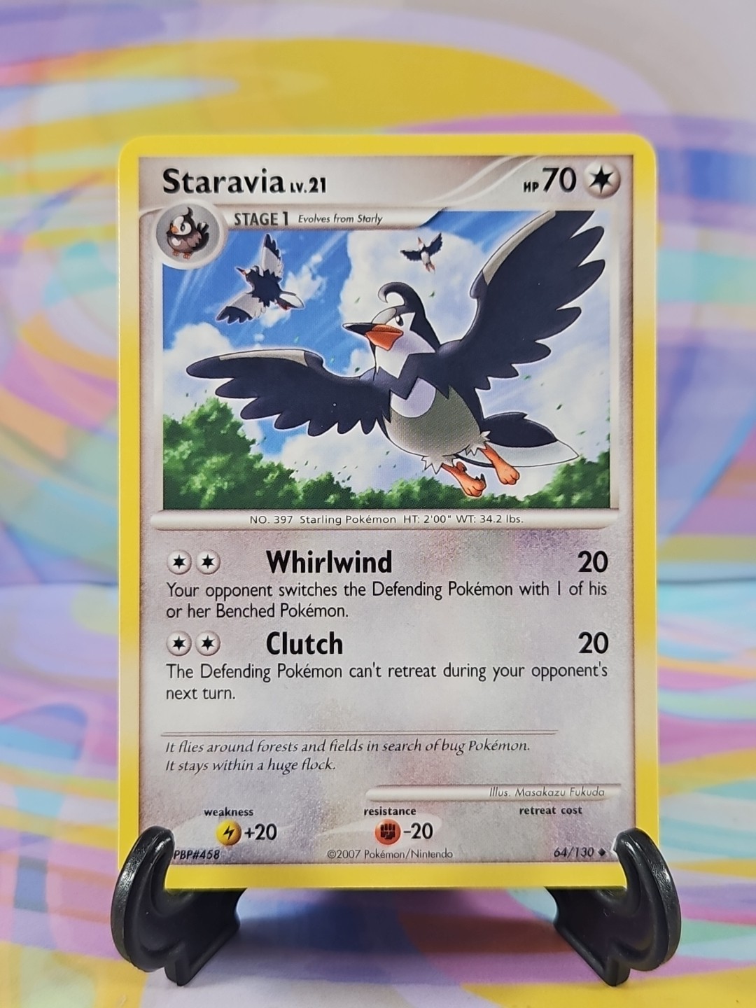 Pokemon TCG Diamond & Pearl Card | Staravia Lv. 21 64/130 Uncommon