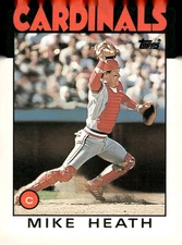 1986 Topps Traded #46T Mike Heath St. Louis Cardinals Baseball Card