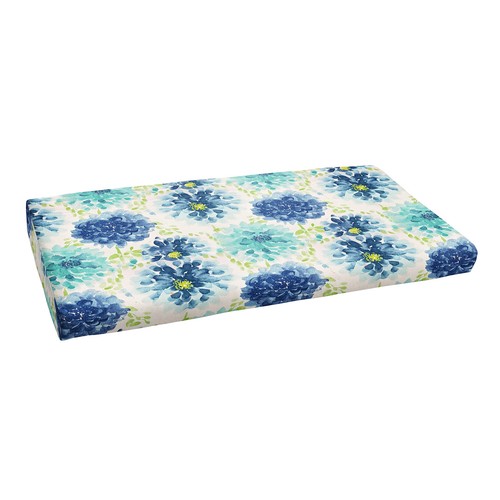 Richloom Outdoor/Indoor Corded Bench Cushion, 44in x 19in x 2in, Blue