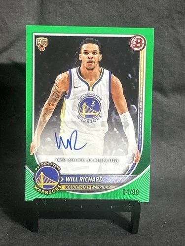 Topps 2025-26 Bowman Basketball Will Richard RC Auto Warriors RVA-WI /99💥🔥
