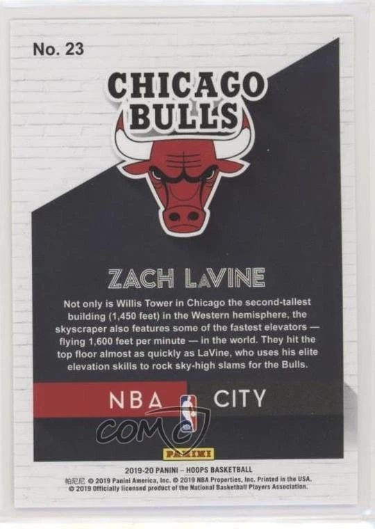 2019-20 Panini NBA Hoops NBA City Zach LaVine #23 - Image 2 of 2