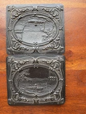 RARE 1/6 PLATE Gutta Percha  CASE - CIVIL WAR "USS MONITOR"IRON WARSHIP