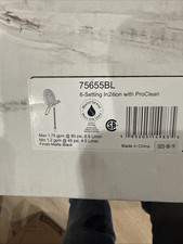 DELTA 75655BL: 6-Setting In2ition 2-in-1 Dual Shower Head - Matte Black
