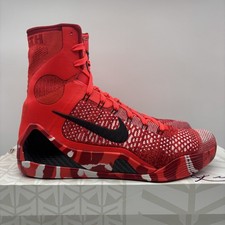 Nike Kobe 9 Elite Christmas Bright Crimson Basketball Shoes 10.5 Mens 630847-600
