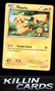 Pikachu 27/111 Pokemon Common XY - Furious Fists Card LP