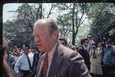 sl14 Slide  1976 Kodachrome President Gerald Ford crowd 088a