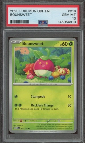 Pokemon TCG Scarlet Violet Obsidian Flames #016 Bounsweet PSA 10