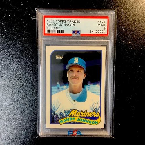 1989 Topps Traded Tiffany Randy Johnson PSA 9 Mint