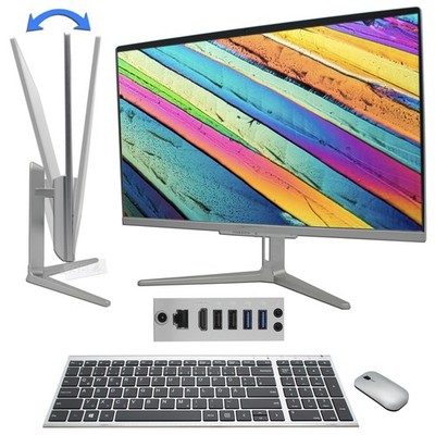 Medion All in One PC Komplett Set Ryzen 5 3500U Radeon Vega 23,8'' FullHD Wi-Fi