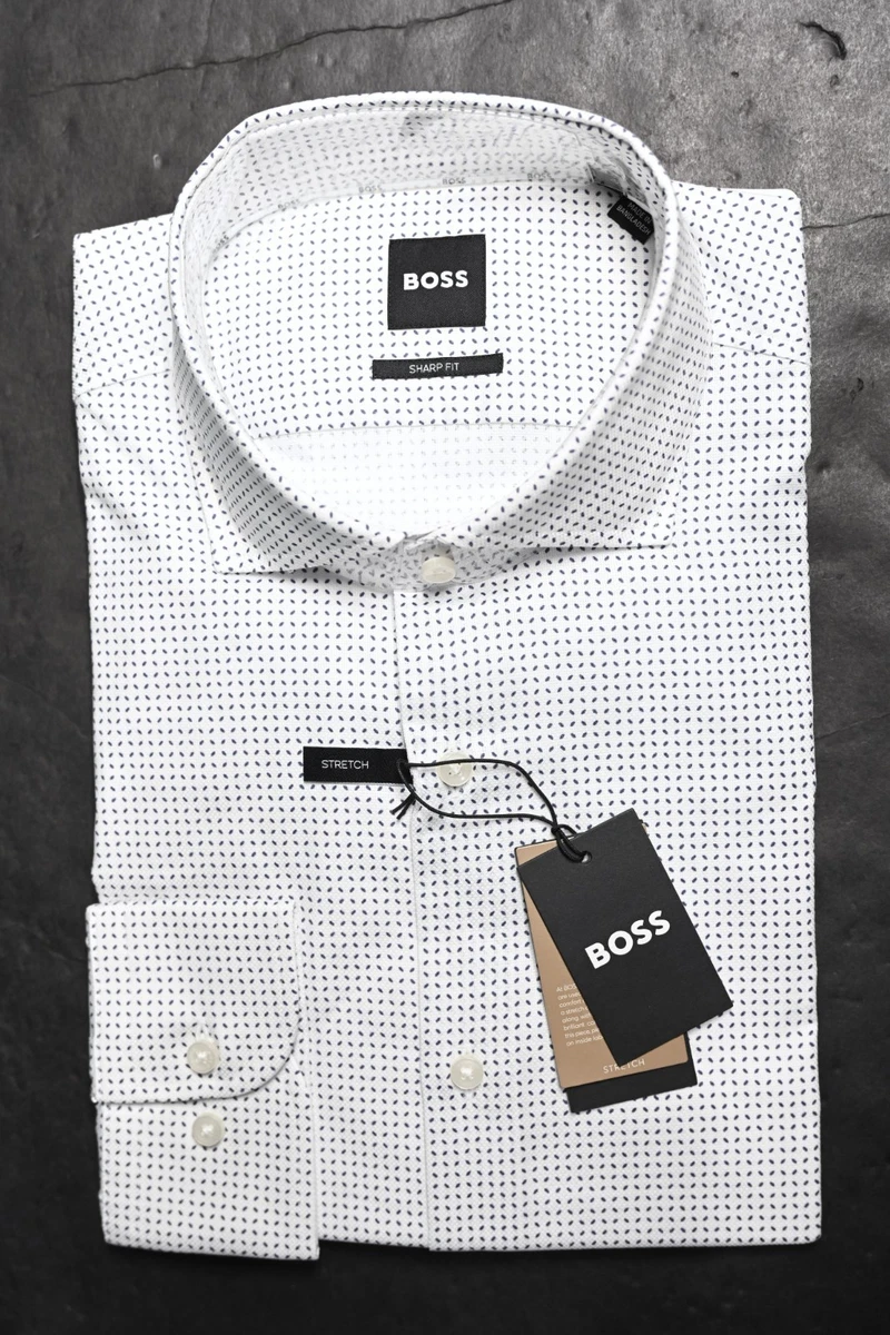 HUGO BOSS White Long Sleeve Dress Shirts for Men for sale | eBay
