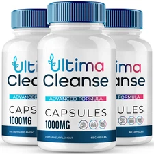 (3 Pack) Ultima Cleanse Capsules, Advanced Gut & Digestive Health Support Pills