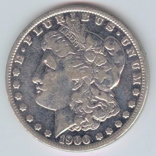 1900-O/CC U.S. MORGAN SILVER DOLLAR - KM#110 - POLISHED - FINE PLUS DETAILS