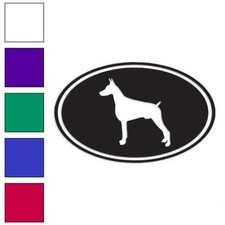 Doberman Oval Dog, Vinyl Decal Sticker, Multiple Colors  Sizes 3656