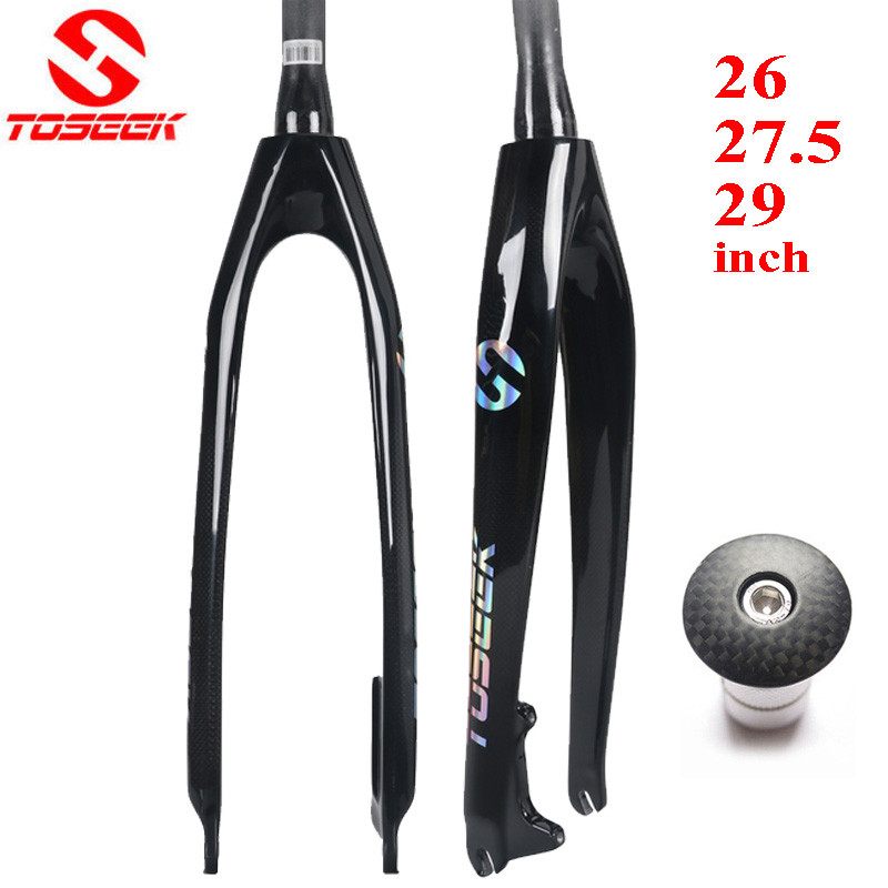 TOSEEK 26 27.5 29er Carbon Fiber MTB Fork 1-1 8 Disc Brake XC Mountain Bike TOSEEK 26 27.5 29er Carbon Fiber MTB Fork 1-1 8 Disc Brake XC Mountain Bike