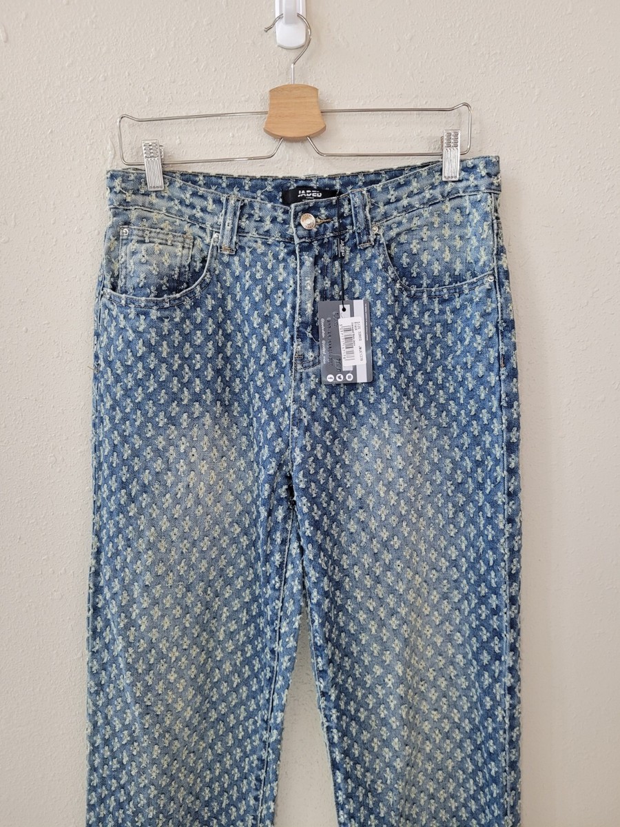 New JADED LONDON W32 Blue Distressed Pull Texture Skate New JADED LONDON W32 Blue Distressed Pull Texture Skate