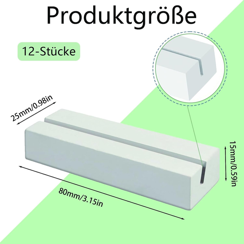 12 Stück Weiß Kartenhalter Holz, tischkartenhalter, postkartenhalter, menükarten - Bild 2 von 7