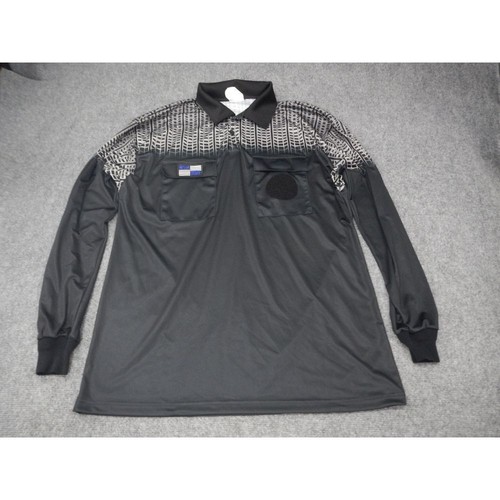 Camiseta deportiva oficial de árbitro NISOA grande manga larga patrón negro gris - Imagen 1 de 10