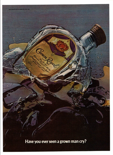 1981 Vintage Print Ad Crown Roya Have you seen a grown man cry? Whisky Broken - Picture 2 of 2