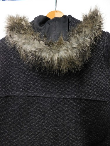 Country Road Luxe Hooded Wool Duffel Coat Grey Size XL - Picture 7 of 7