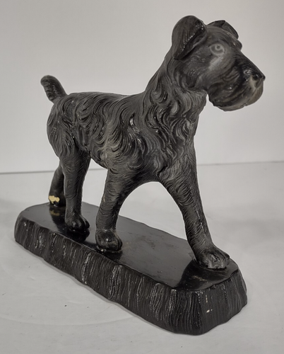 Vintage black Schnauzer dog decorative statue figurine Japan - Imagen 8 de 10