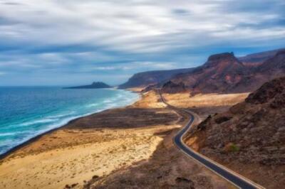 Wandbild: Sao Vicente Küste von Monte Verde, Kap Verde, verarbeitet in HDR [...]