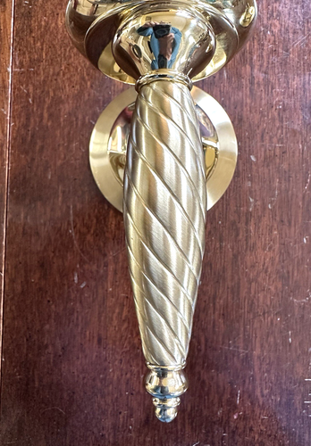 Partylite Wall Sconce Pair-Brass Candle Holder-Frosted Glass Shell-LEXINGTON - Picture 3 of 6