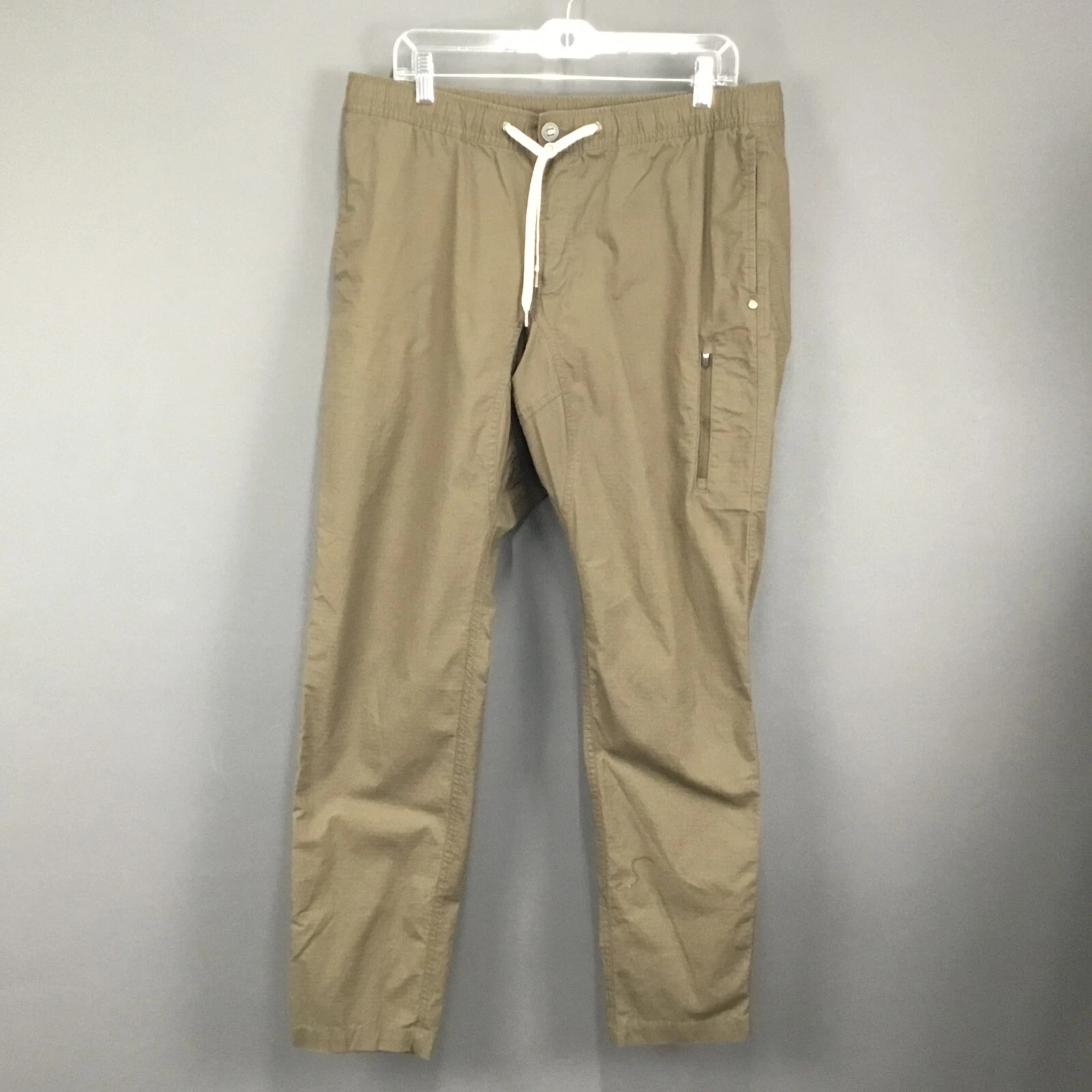 VUORI Ripstop Drawstring Jogger Pants Mens XL Green V412 Climb Hiking Pockets