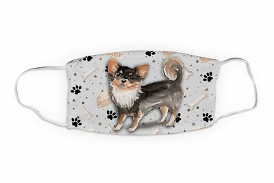 Chihuahua Face Mask, Puppy Dog Face Mask, Reusable Face Mask, Face Mask...