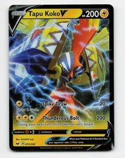 Tapu Koko V 072/202 - Sword & Shield Base Set Ultra Rare - Pokémon TCG (NM)