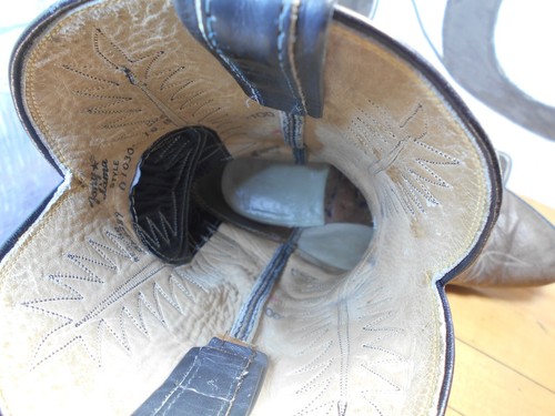 Tony Lama Gray Ostrich Boots Men's 10B #1030 Made in USA WOW!!!!! Truly Vintage - Picture 11 of 11