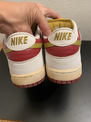 NIKE DUNK LOW 6.0 TEAM GOLD RED 2006 314142-631 Men Sz 10 No