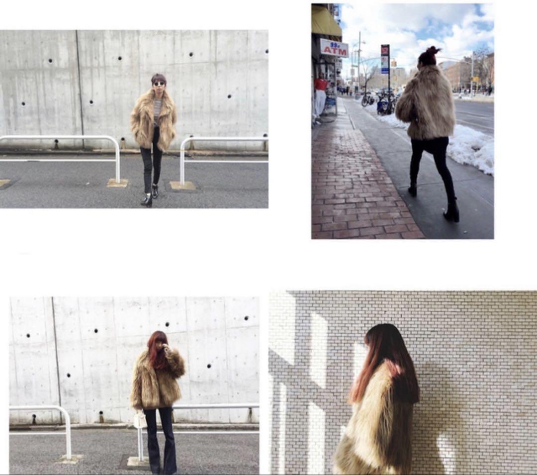 DRIES VAN NOTEN Faux Fur Jacket Brown Size-L Used | eBay