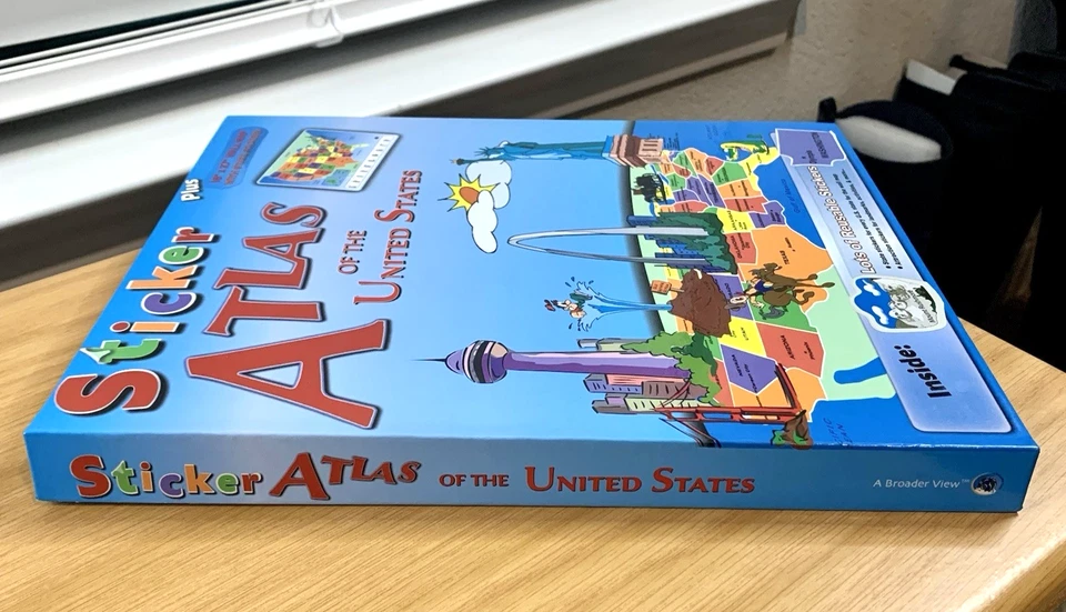 Sticker ATLAS United States Interactive Wall Map Game Activities Kids Learn NEW - Image 3 of 4