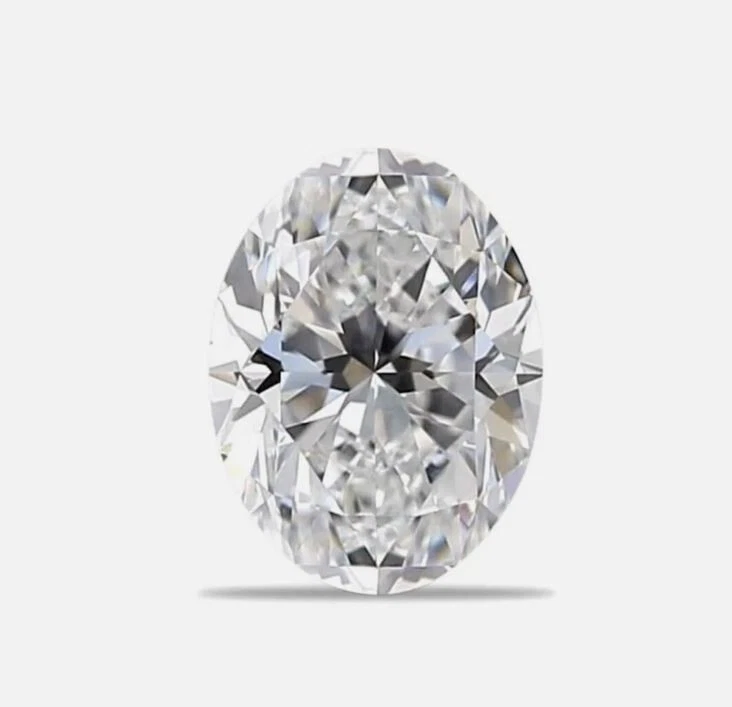 Loose Lab Grown CVD Diamond 1 pc Oval IF Clarity 6 x 8 mm D Color Certified - Image 2 of 4