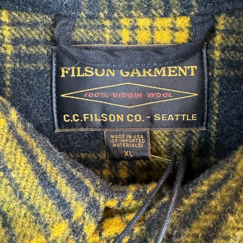 Nuevo Abrigo Chaqueta a Cuadros Negro Amarillo Filson Mackinaw Cruiser Para Hombres Nuevo con Etiquetas Talla XL - Imagen 4 de 4