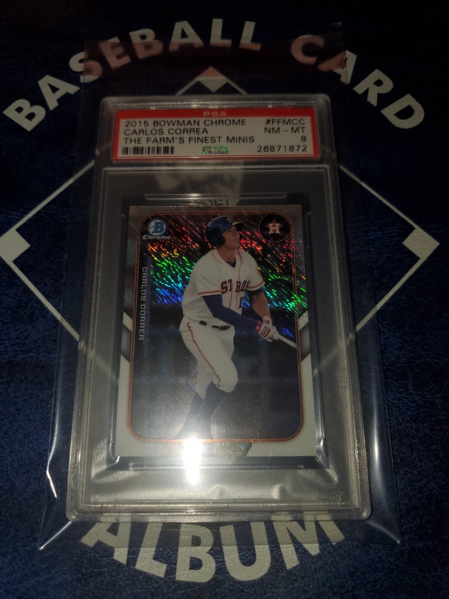 PSA 8 NM~2015 BOWMAN CHROME FARM'S FINEST MINI REFRACTOR