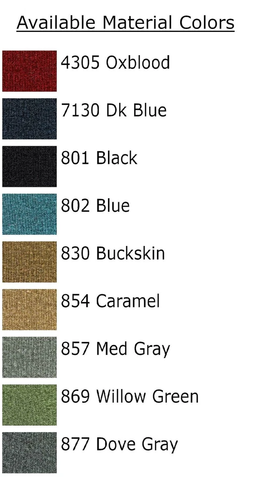 FITS 1974-1977 Chevrolet Vega Floor Mat 4pc Cutpile Foto 3 de 4