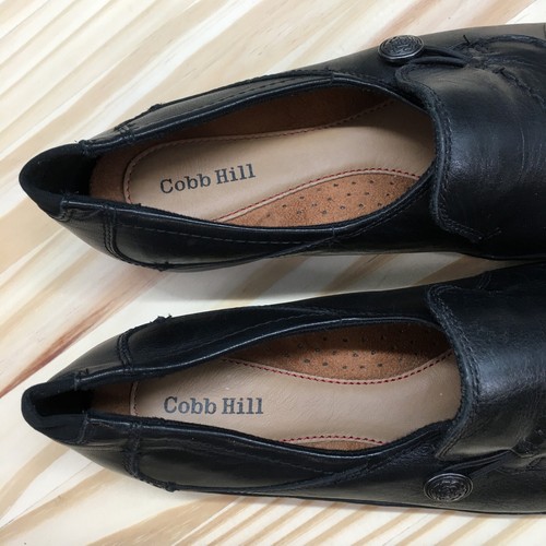 Cobb Hill Shoes Womens 7.5 M Paulette Slip On Loafer Flats CAG01BK Black Leather - Picture 7 of 16