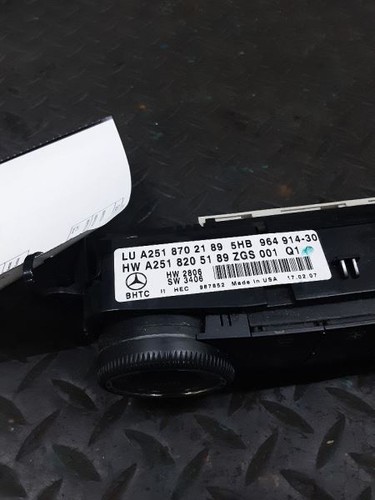 2007-2008 MERCEDES BENZ ML350 TEMPERATURE CONTROL: 2518702189 - Picture 2 of 12