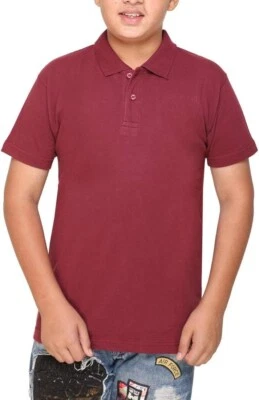 Polo Schuluniform T-Shirt uni Kinder, Jungen & Mädchen T-Shirt Tee Oberteil Sport