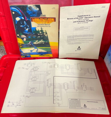 Star Wars Return of the Jedi ORIGINAL Atari Manual w/Schematic Supplement F63