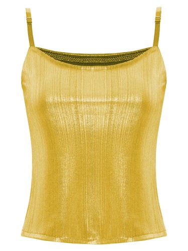 Women Vest Halloween Top Party Tank T-Shirt Shiny Cami V Neck Spaghetti Straps - Picture 87 of 94