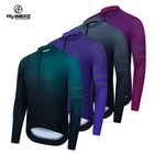 Men's Cycling Jersey Bicycle Shirt Fleece Long Sleeve Road Bike Autumn&Winter