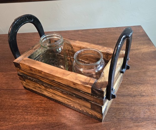 rustic horseshoe container - handmade - perfect for home or business - Picture 9 of 10