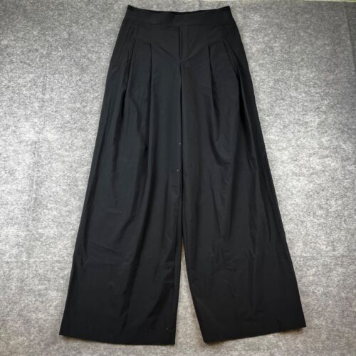 Athleta Brooklyn Heights High Rise Pleated Wide Leg Pant Size 8 Tall Black